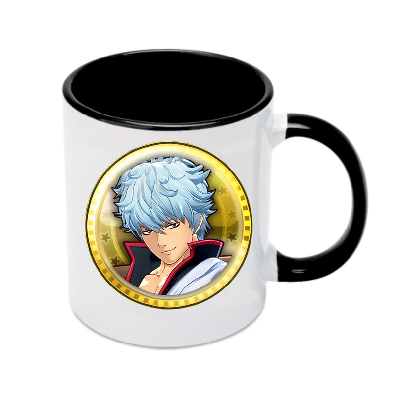 （画像用） ぎんたま 坂田銀時（さかたぎんとき） 神楽 志村新八（しむら しんぱち） GINTAMA Sakata Gintoki Kagura Shimura Shinpachi カラーマグカップ