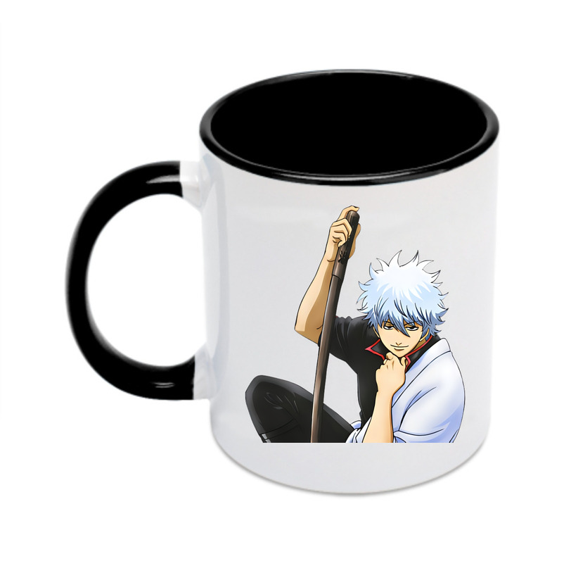 （画像用） ぎんたま 坂田銀時（さかたぎんとき） 神楽 志村新八（しむら しんぱち） GINTAMA Sakata Gintoki Kagura Shimura Shinpachi カラーマグカップ