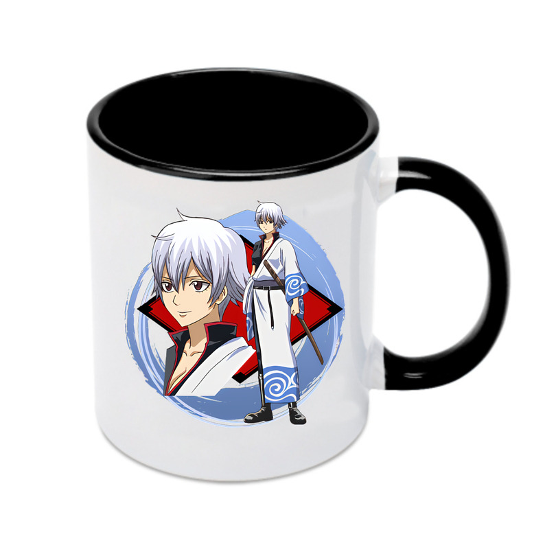 （画像用） ぎんたま 坂田銀時（さかたぎんとき） 神楽 志村新八（しむら しんぱち） GINTAMA Sakata Gintoki Kagura Shimura Shinpachi カラーマグカップ
