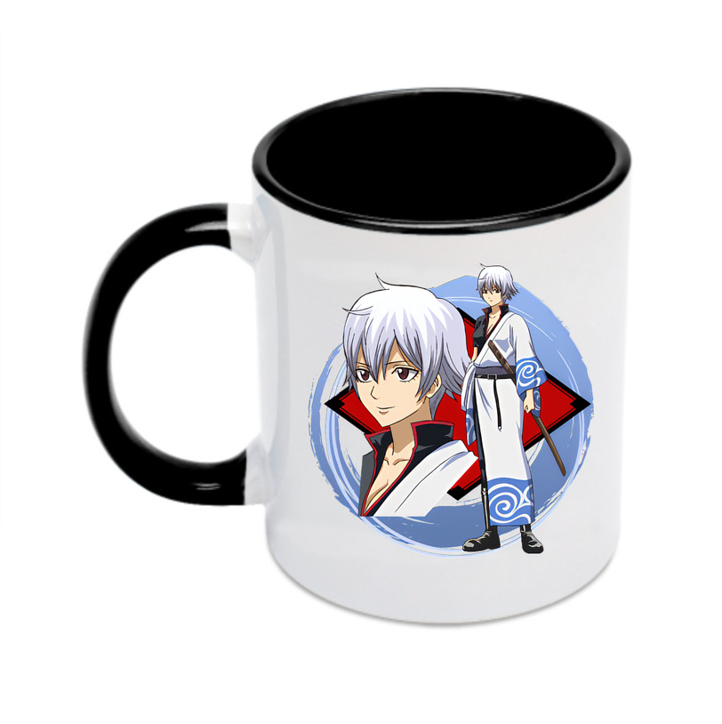 （画像用） ぎんたま 坂田銀時（さかたぎんとき） 神楽 志村新八（しむら しんぱち） GINTAMA Sakata Gintoki Kagura Shimura Shinpachi カラーマグカップ