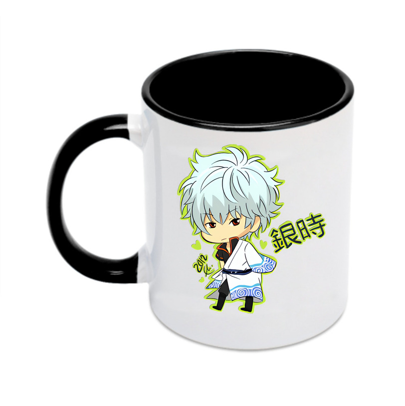 （画像用） ぎんたま 坂田銀時（さかたぎんとき） 神楽 志村新八（しむら しんぱち） GINTAMA Sakata Gintoki Kagura Shimura Shinpachi カラーマグカップ