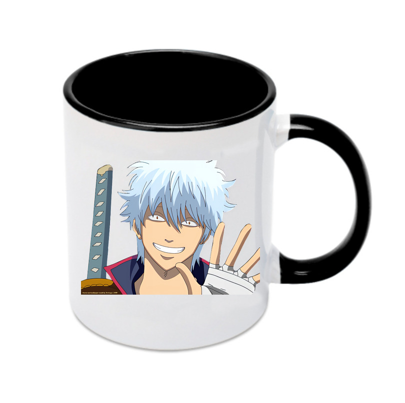 （画像用） ぎんたま 坂田銀時（さかたぎんとき） 神楽 志村新八（しむら しんぱち） GINTAMA Sakata Gintoki Kagura Shimura Shinpachi カラーマグカップ