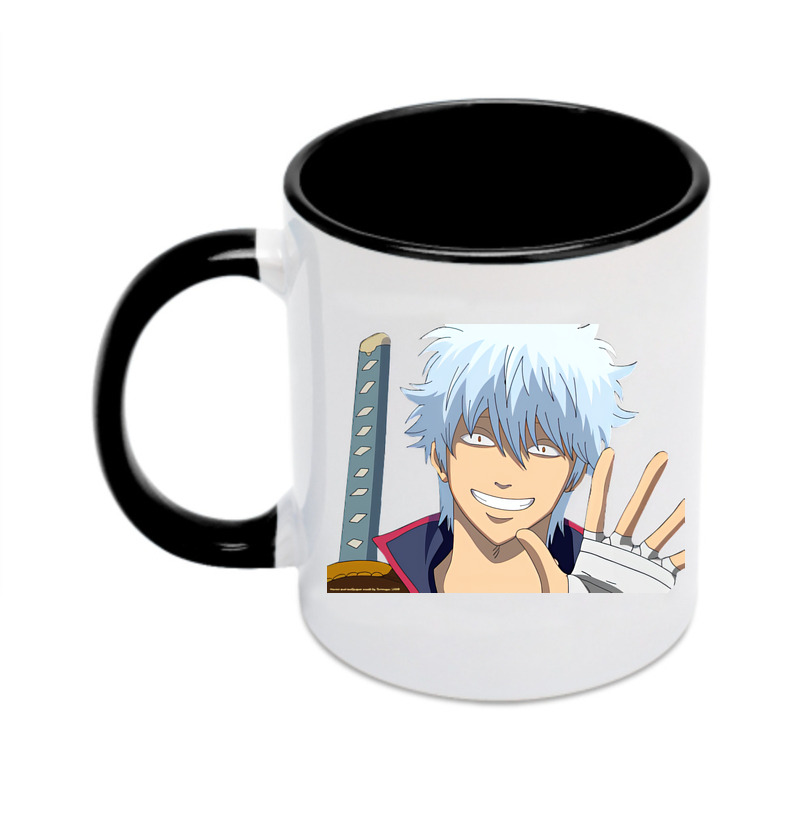 （画像用） ぎんたま 坂田銀時（さかたぎんとき） 神楽 志村新八（しむら しんぱち） GINTAMA Sakata Gintoki Kagura Shimura Shinpachi カラーマグカップ