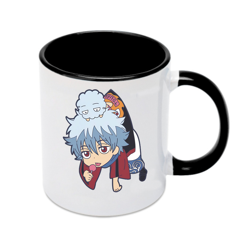 （画像用） ぎんたま 坂田銀時（さかたぎんとき） 神楽 志村新八（しむら しんぱち） GINTAMA Sakata Gintoki Kagura Shimura Shinpachi カラーマグカップ