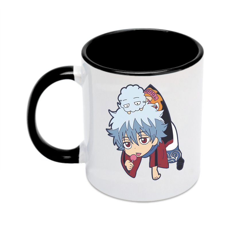 （画像用） ぎんたま 坂田銀時（さかたぎんとき） 神楽 志村新八（しむら しんぱち） GINTAMA Sakata Gintoki Kagura Shimura Shinpachi カラーマグカップ
