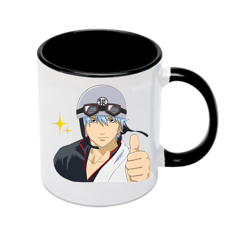 （画像用） ぎんたま 坂田銀時（さかたぎんとき） 神楽 志村新八（しむら しんぱち） GINTAMA Sakata Gintoki Kagura Shimura Shinpachi カラーマグカップ