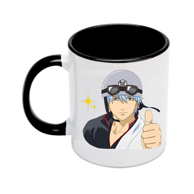 （画像用） ぎんたま 坂田銀時（さかたぎんとき） 神楽 志村新八（しむら しんぱち） GINTAMA Sakata Gintoki Kagura Shimura Shinpachi カラーマグカップ