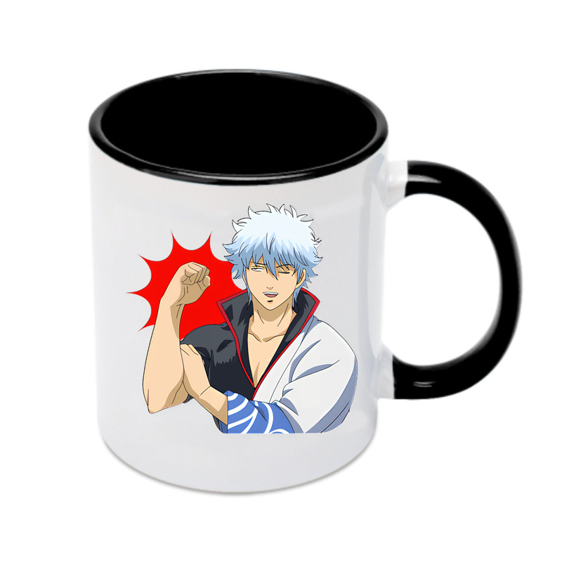 （画像用） ぎんたま 坂田銀時（さかたぎんとき） 神楽 志村新八（しむら しんぱち） GINTAMA Sakata Gintoki Kagura Shimura Shinpachi カラーマグカップ