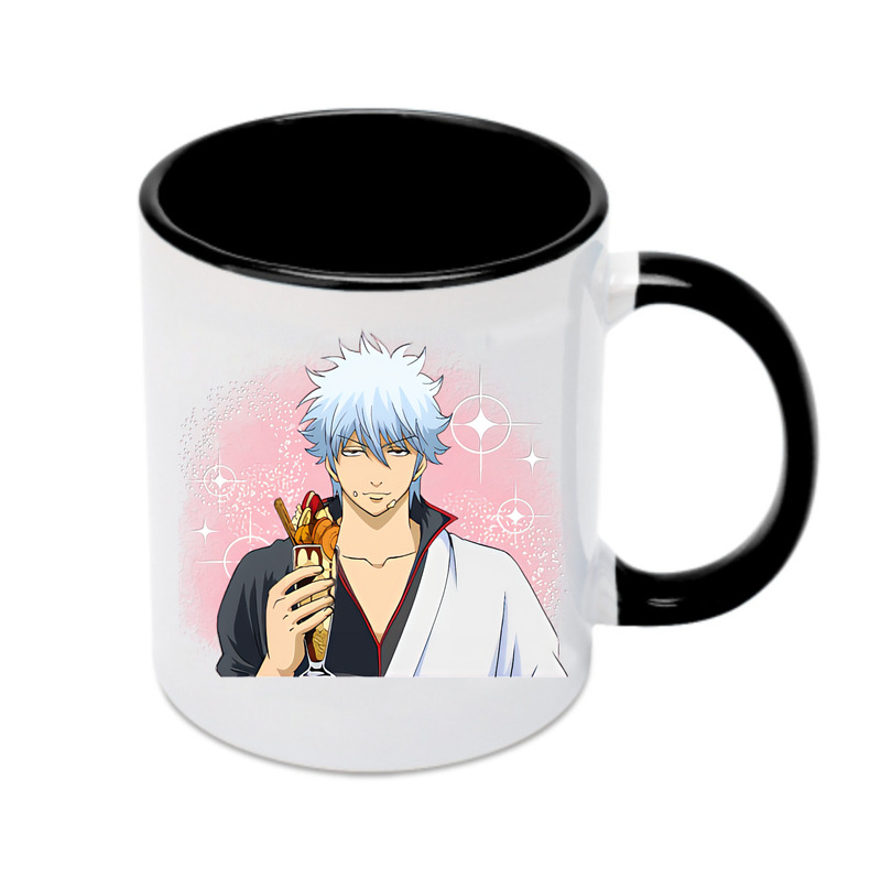 （画像用） ぎんたま 坂田銀時（さかたぎんとき） 神楽 志村新八（しむら しんぱち） GINTAMA Sakata Gintoki Kagura Shimura Shinpachi カラーマグカップ