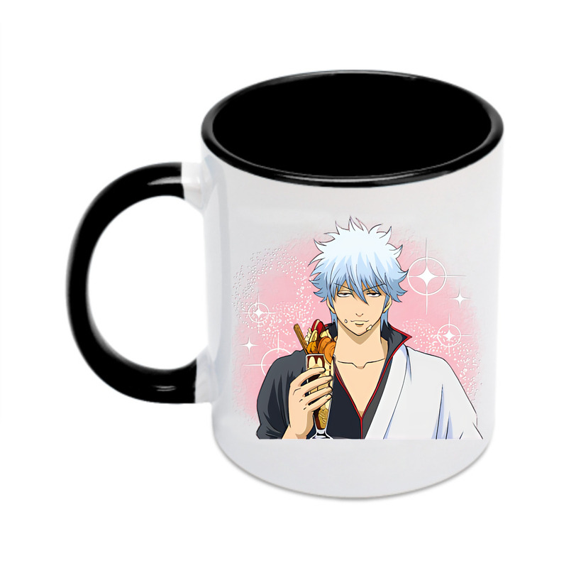 （画像用） ぎんたま 坂田銀時（さかたぎんとき） 神楽 志村新八（しむら しんぱち） GINTAMA Sakata Gintoki Kagura Shimura Shinpachi カラーマグカップ