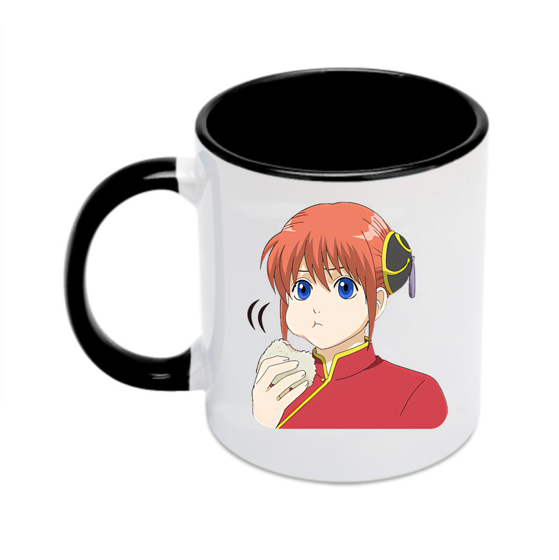 （画像用） ぎんたま 坂田銀時（さかたぎんとき） 神楽 志村新八（しむら しんぱち） GINTAMA Sakata Gintoki Kagura Shimura Shinpachi カラーマグカップ