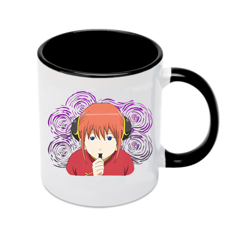 （画像用） ぎんたま 坂田銀時（さかたぎんとき） 神楽 志村新八（しむら しんぱち） GINTAMA Sakata Gintoki Kagura Shimura Shinpachi カラーマグカップ