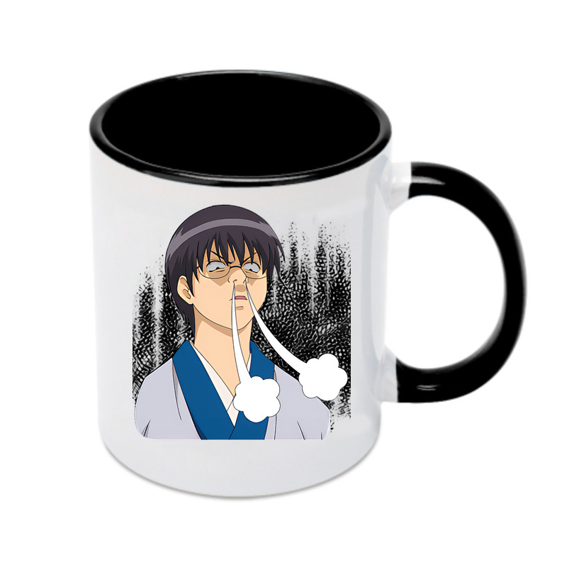 （画像用） ぎんたま 坂田銀時（さかたぎんとき） 神楽 志村新八（しむら しんぱち） GINTAMA Sakata Gintoki Kagura Shimura Shinpachi カラーマグカップ