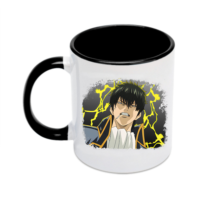 （画像用） ぎんたま 坂田銀時（さかたぎんとき） 神楽 志村新八（しむら しんぱち） GINTAMA Sakata Gintoki Kagura Shimura Shinpachi カラーマグカップ
