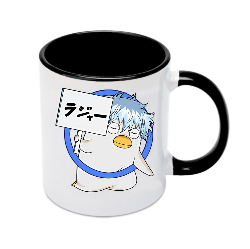 （画像用） ぎんたま 坂田銀時（さかたぎんとき） 神楽 志村新八（しむら しんぱち） GINTAMA Sakata Gintoki Kagura Shimura Shinpachi カラーマグカップ