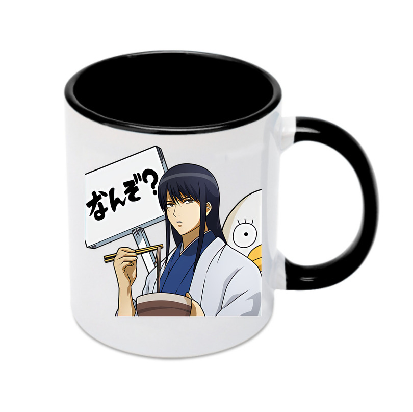 （画像用） ぎんたま 坂田銀時（さかたぎんとき） 神楽 志村新八（しむら しんぱち） GINTAMA Sakata Gintoki Kagura Shimura Shinpachi カラーマグカップ