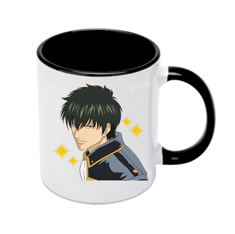 （画像用） ぎんたま 坂田銀時（さかたぎんとき） 神楽 志村新八（しむら しんぱち） GINTAMA Sakata Gintoki Kagura Shimura Shinpachi カラーマグカップ