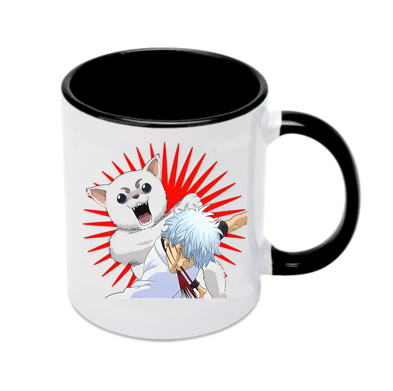 （画像用） ぎんたま 坂田銀時（さかたぎんとき） 神楽 志村新八（しむら しんぱち） GINTAMA Sakata Gintoki Kagura Shimura Shinpachi カラーマグカップ