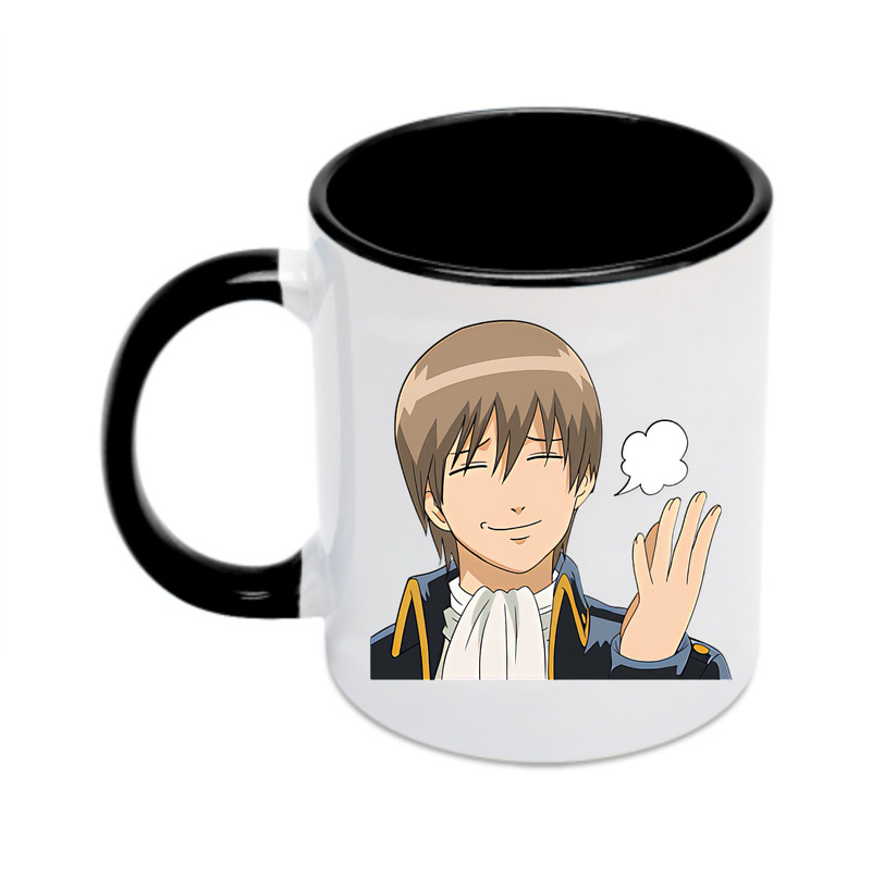 （画像用） ぎんたま 坂田銀時（さかたぎんとき） 神楽 志村新八（しむら しんぱち） GINTAMA Sakata Gintoki Kagura Shimura Shinpachi カラーマグカップ