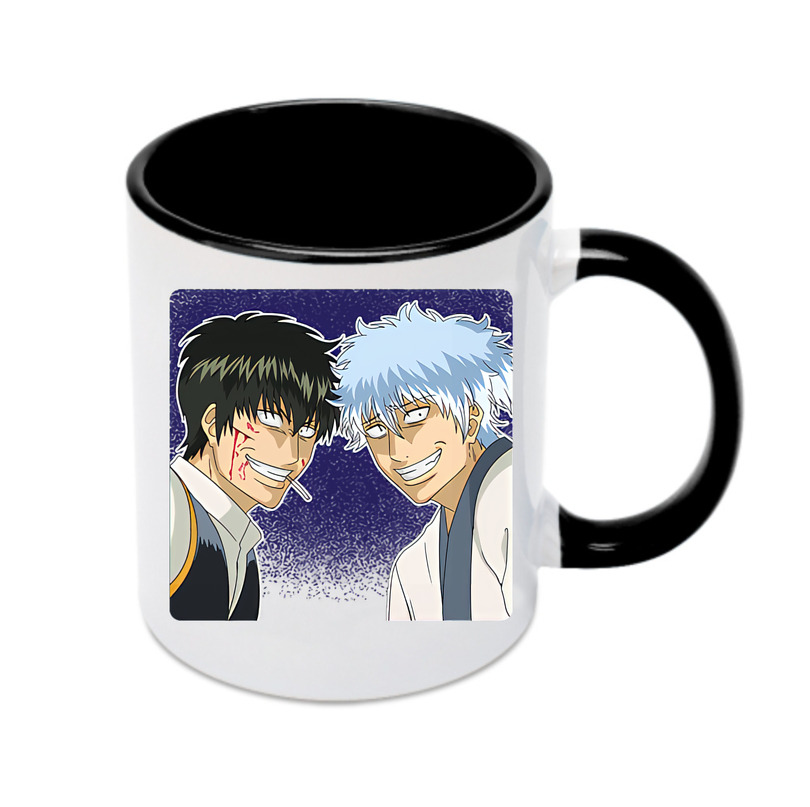 （画像用） ぎんたま 坂田銀時（さかたぎんとき） 神楽 志村新八（しむら しんぱち） GINTAMA Sakata Gintoki Kagura Shimura Shinpachi カラーマグカップ
