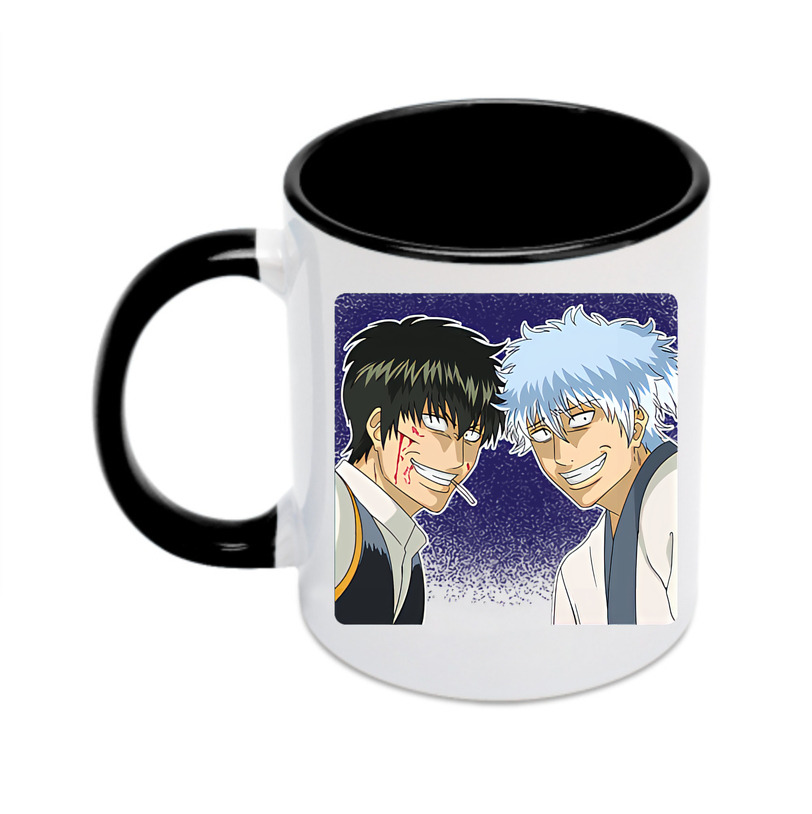 （画像用） ぎんたま 坂田銀時（さかたぎんとき） 神楽 志村新八（しむら しんぱち） GINTAMA Sakata Gintoki Kagura Shimura Shinpachi カラーマグカップ