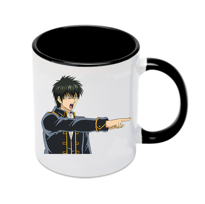 （画像用） ぎんたま 坂田銀時（さかたぎんとき） 神楽 志村新八（しむら しんぱち） GINTAMA Sakata Gintoki Kagura Shimura Shinpachi カラーマグカップ