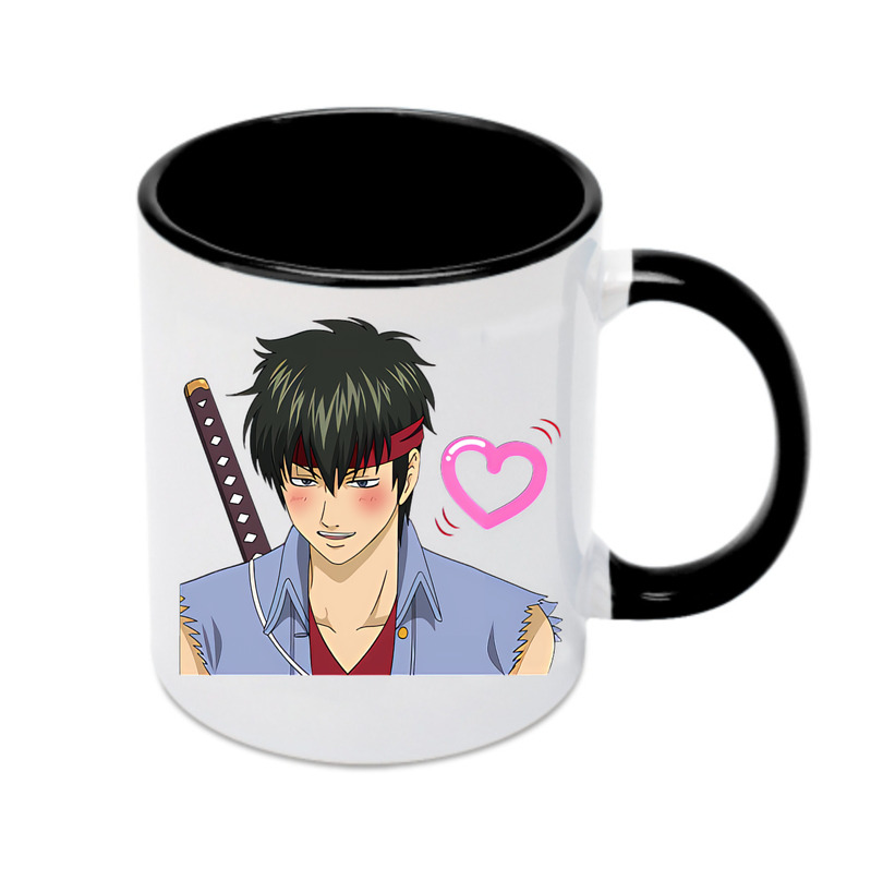 （画像用） ぎんたま 坂田銀時（さかたぎんとき） 神楽 志村新八（しむら しんぱち） GINTAMA Sakata Gintoki Kagura Shimura Shinpachi カラーマグカップ