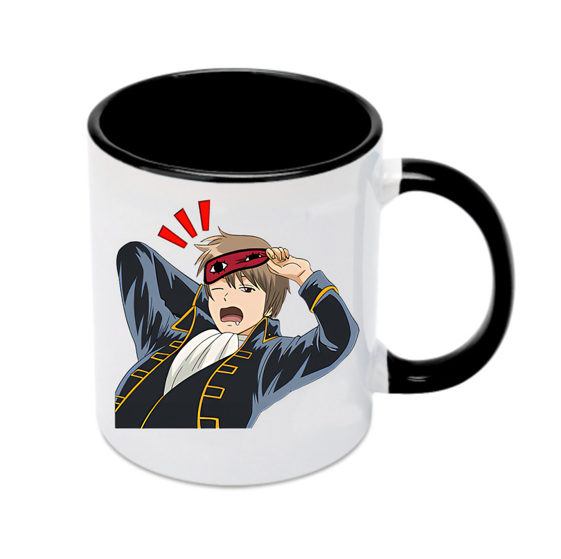 （画像用） ぎんたま 坂田銀時（さかたぎんとき） 神楽 志村新八（しむら しんぱち） GINTAMA Sakata Gintoki Kagura Shimura Shinpachi カラーマグカップ