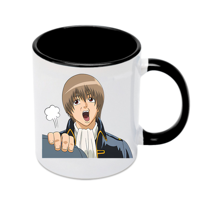 （画像用） ぎんたま 坂田銀時（さかたぎんとき） 神楽 志村新八（しむら しんぱち） GINTAMA Sakata Gintoki Kagura Shimura Shinpachi カラーマグカップ