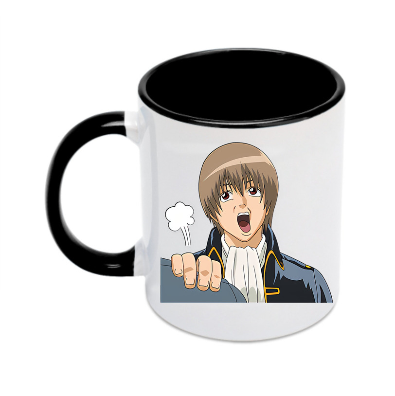 （画像用） ぎんたま 坂田銀時（さかたぎんとき） 神楽 志村新八（しむら しんぱち） GINTAMA Sakata Gintoki Kagura Shimura Shinpachi カラーマグカップ