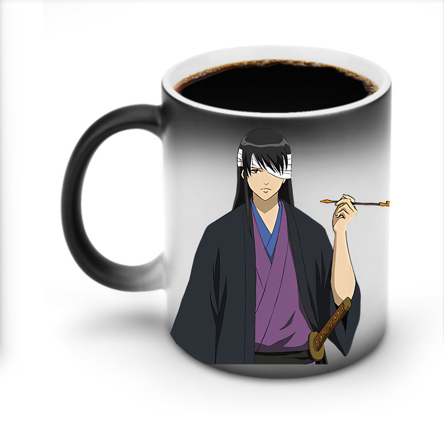 （画像用） ぎんたま 坂田銀時（さかたぎんとき） 神楽 志村新八（しむら しんぱち） GINTAMA Sakata Gintoki Kagura Shimura Shinpachi 温度変色マグカップ