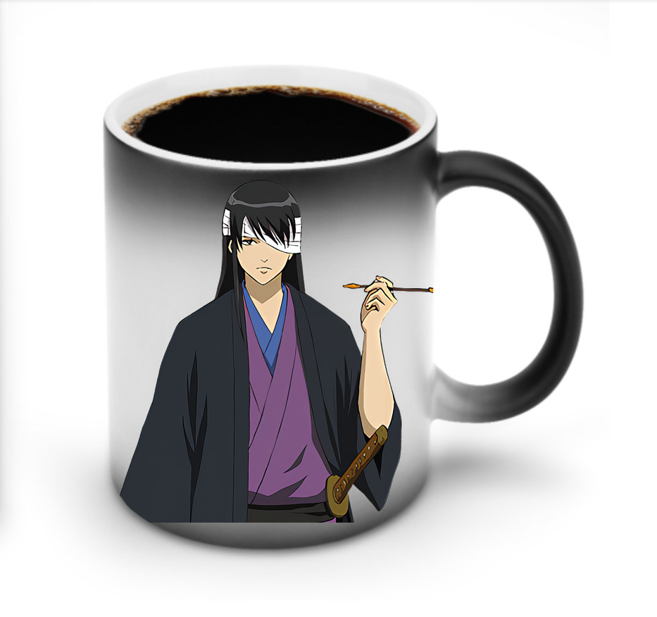 （画像用） ぎんたま 坂田銀時（さかたぎんとき） 神楽 志村新八（しむら しんぱち） GINTAMA Sakata Gintoki Kagura Shimura Shinpachi 温度変色マグカップ