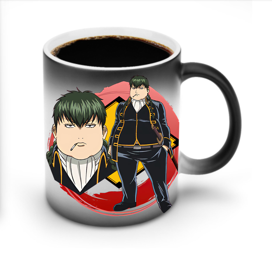 （画像用） ぎんたま 坂田銀時（さかたぎんとき） 神楽 志村新八（しむら しんぱち） GINTAMA Sakata Gintoki Kagura Shimura Shinpachi 温度変色マグカップ