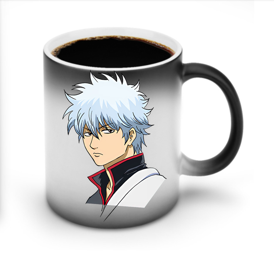 （画像用） ぎんたま 坂田銀時（さかたぎんとき） 神楽 志村新八（しむら しんぱち） GINTAMA Sakata Gintoki Kagura Shimura Shinpachi 温度変色マグカップ