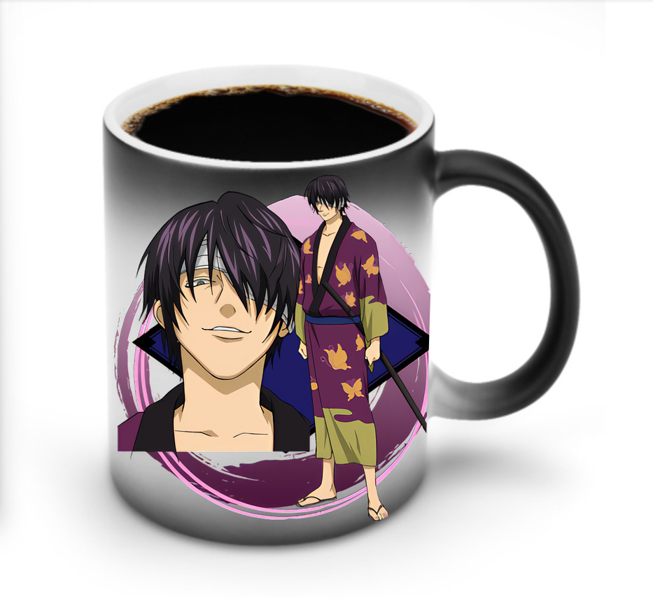 （画像用） ぎんたま 坂田銀時（さかたぎんとき） 神楽 志村新八（しむら しんぱち） GINTAMA Sakata Gintoki Kagura Shimura Shinpachi 温度変色マグカップ