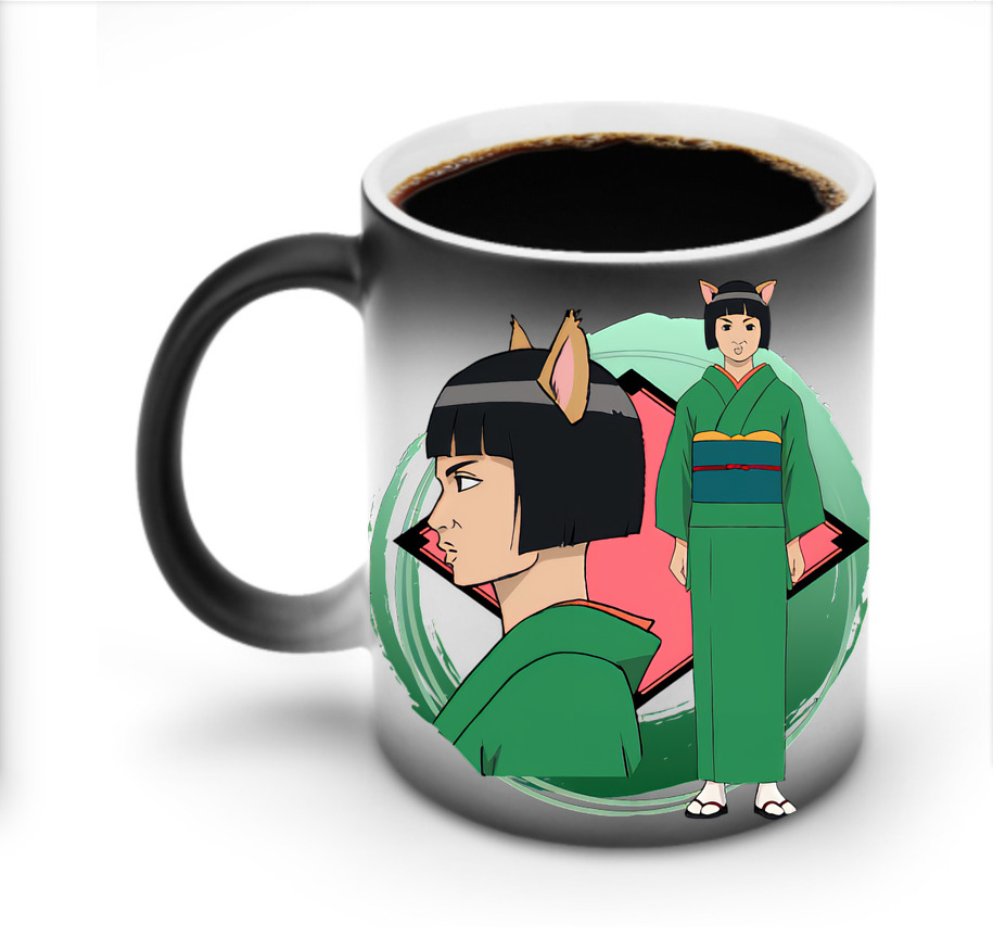 （画像用） ぎんたま 坂田銀時（さかたぎんとき） 神楽 志村新八（しむら しんぱち） GINTAMA Sakata Gintoki Kagura Shimura Shinpachi 温度変色マグカップ