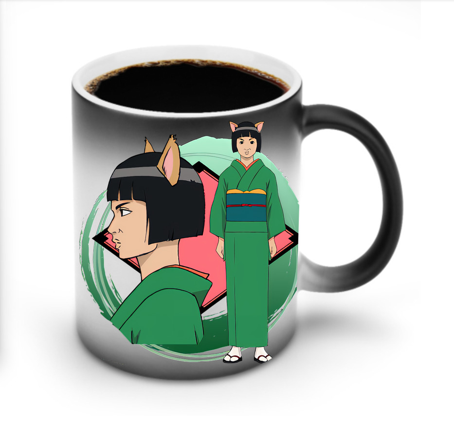 （画像用） ぎんたま 坂田銀時（さかたぎんとき） 神楽 志村新八（しむら しんぱち） GINTAMA Sakata Gintoki Kagura Shimura Shinpachi 温度変色マグカップ