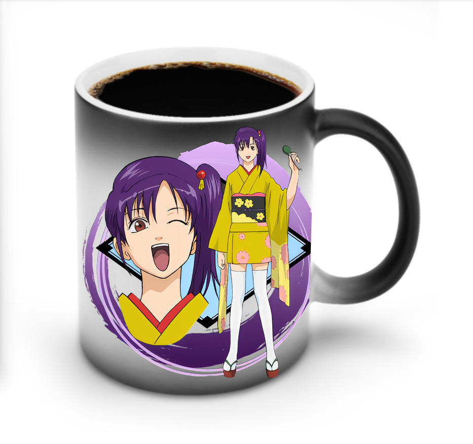 （画像用） ぎんたま 坂田銀時（さかたぎんとき） 神楽 志村新八（しむら しんぱち） GINTAMA Sakata Gintoki Kagura Shimura Shinpachi 温度変色マグカップ