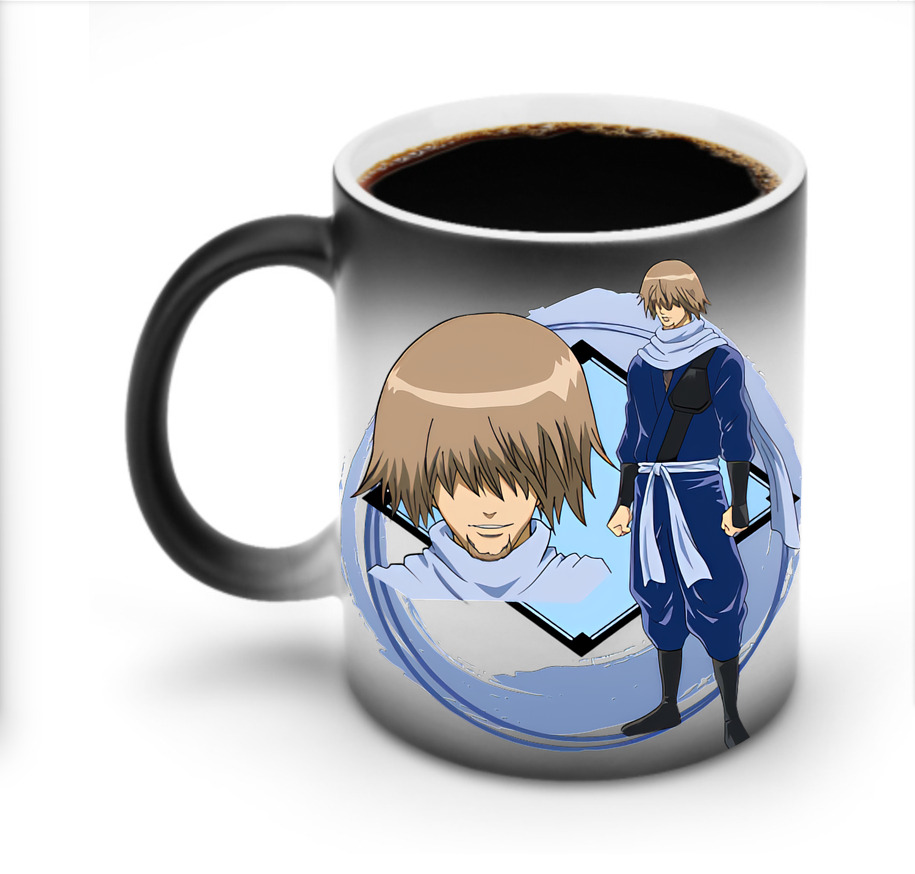 （画像用） ぎんたま 坂田銀時（さかたぎんとき） 神楽 志村新八（しむら しんぱち） GINTAMA Sakata Gintoki Kagura Shimura Shinpachi 温度変色マグカップ
