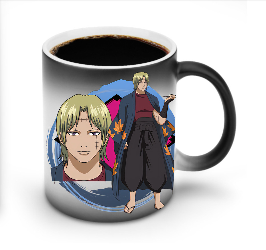 （画像用） ぎんたま 坂田銀時（さかたぎんとき） 神楽 志村新八（しむら しんぱち） GINTAMA Sakata Gintoki Kagura Shimura Shinpachi 温度変色マグカップ