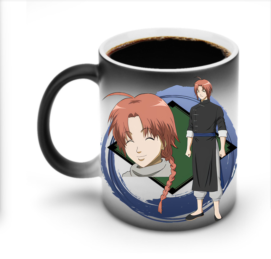 （画像用） ぎんたま 坂田銀時（さかたぎんとき） 神楽 志村新八（しむら しんぱち） GINTAMA Sakata Gintoki Kagura Shimura Shinpachi 温度変色マグカップ