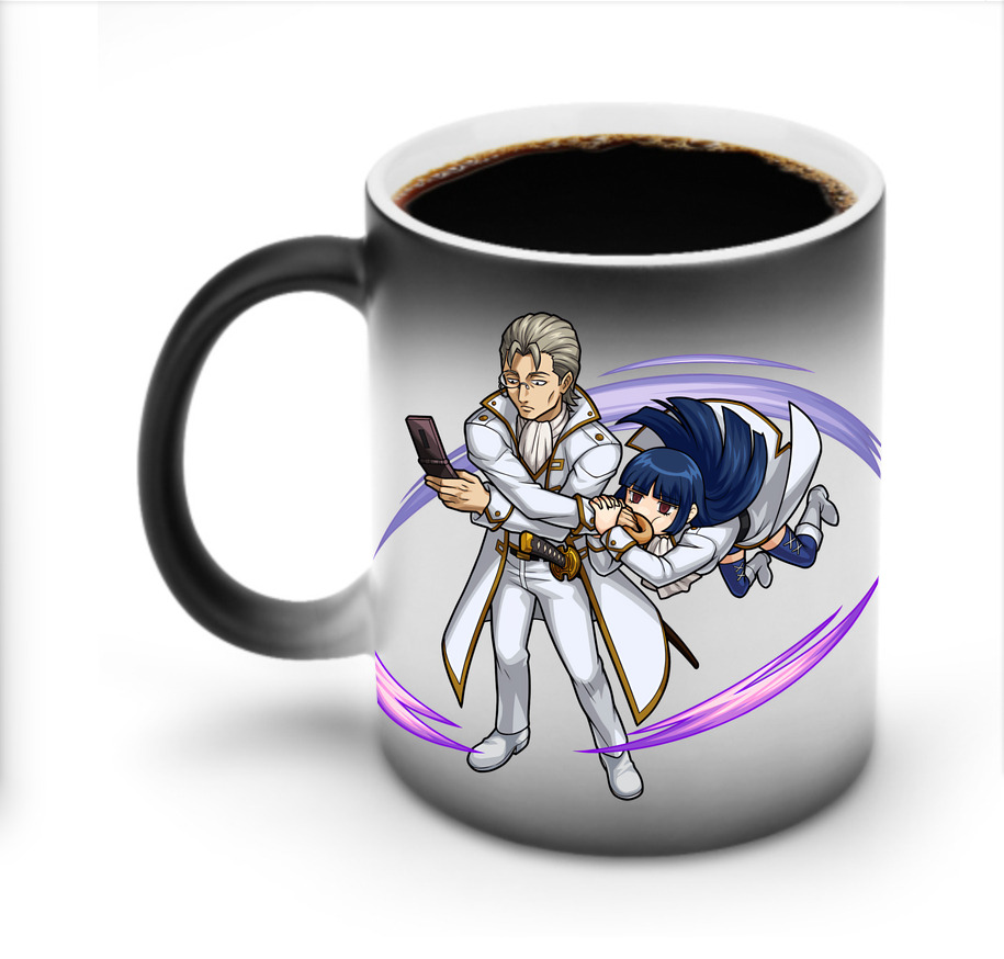 （画像用） ぎんたま 坂田銀時（さかたぎんとき） 神楽 志村新八（しむら しんぱち） GINTAMA Sakata Gintoki Kagura Shimura Shinpachi 温度変色マグカップ