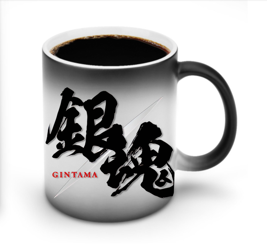 （画像用） ぎんたま 坂田銀時（さかたぎんとき） 神楽 志村新八（しむら しんぱち） GINTAMA Sakata Gintoki Kagura Shimura Shinpachi 温度変色マグカップ