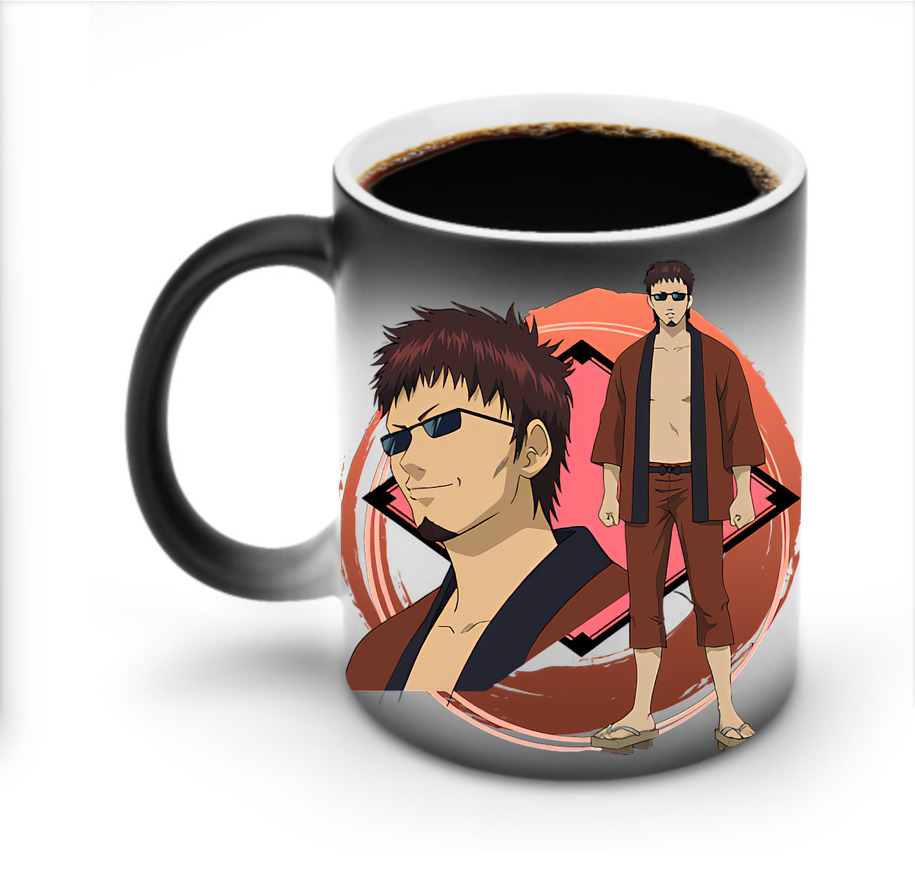（画像用） ぎんたま 坂田銀時（さかたぎんとき） 神楽 志村新八（しむら しんぱち） GINTAMA Sakata Gintoki Kagura Shimura Shinpachi 温度変色マグカップ