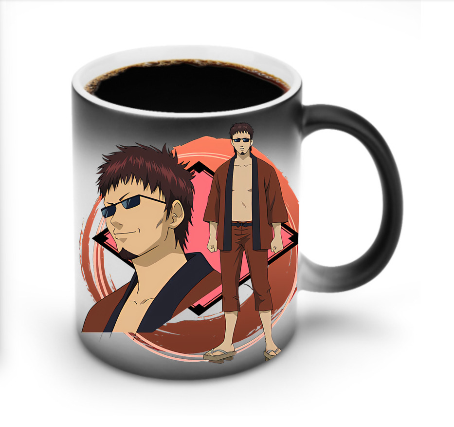 （画像用） ぎんたま 坂田銀時（さかたぎんとき） 神楽 志村新八（しむら しんぱち） GINTAMA Sakata Gintoki Kagura Shimura Shinpachi 温度変色マグカップ