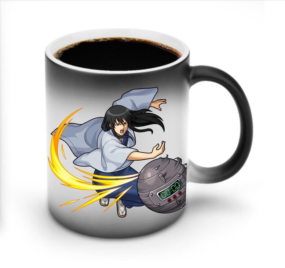 （画像用） ぎんたま 坂田銀時（さかたぎんとき） 神楽 志村新八（しむら しんぱち） GINTAMA Sakata Gintoki Kagura Shimura Shinpachi 温度変色マグカップ