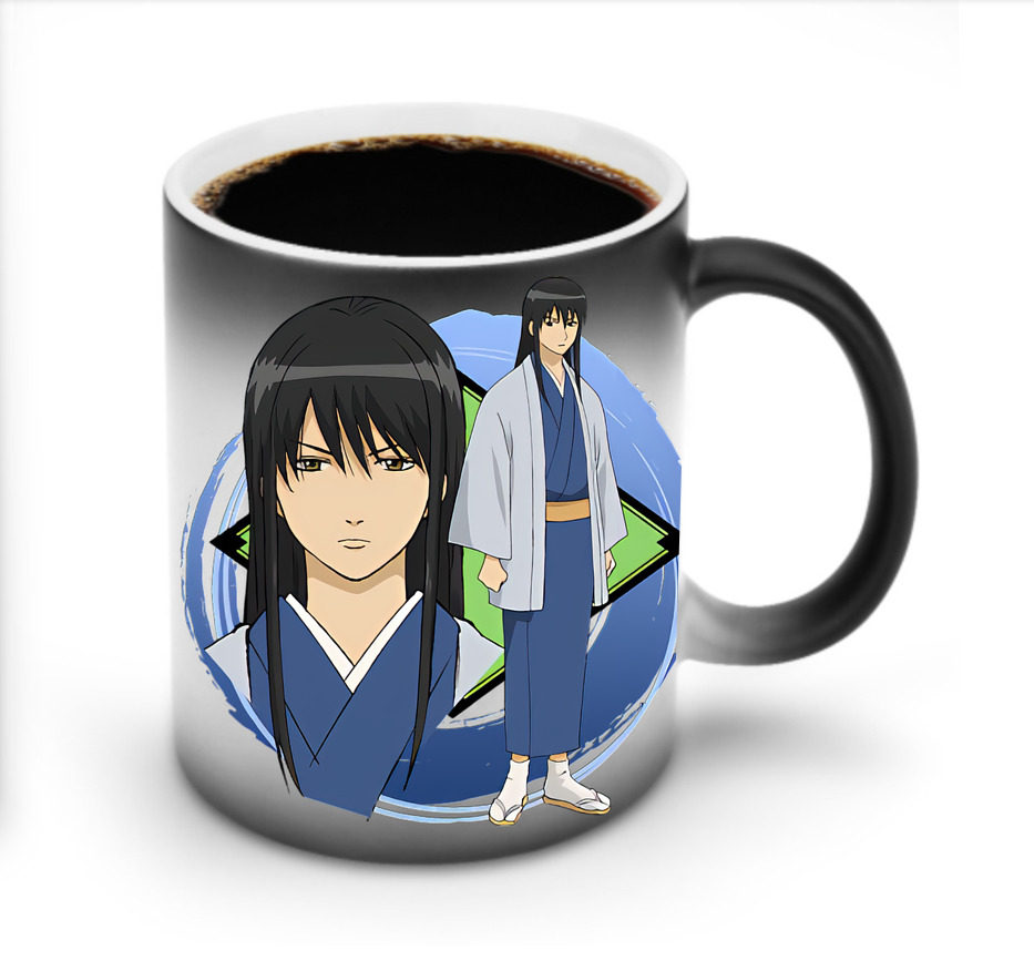 （画像用） ぎんたま 坂田銀時（さかたぎんとき） 神楽 志村新八（しむら しんぱち） GINTAMA Sakata Gintoki Kagura Shimura Shinpachi 温度変色マグカップ