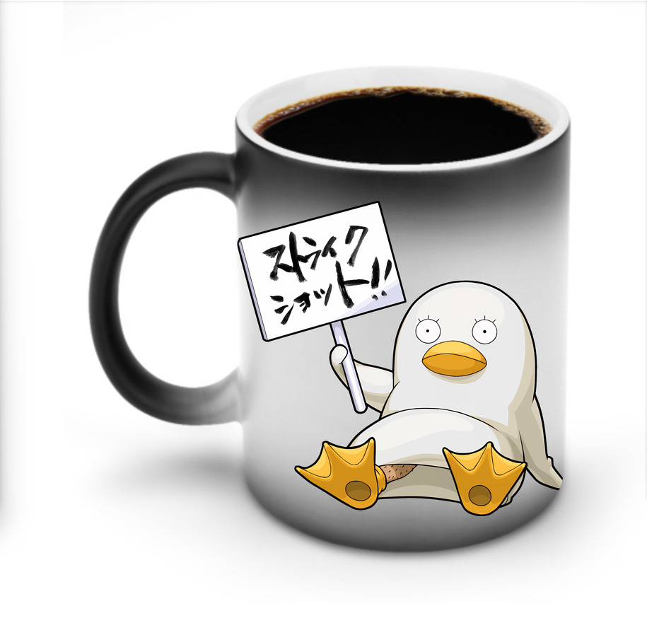 （画像用） ぎんたま 坂田銀時（さかたぎんとき） 神楽 志村新八（しむら しんぱち） GINTAMA Sakata Gintoki Kagura Shimura Shinpachi 温度変色マグカップ