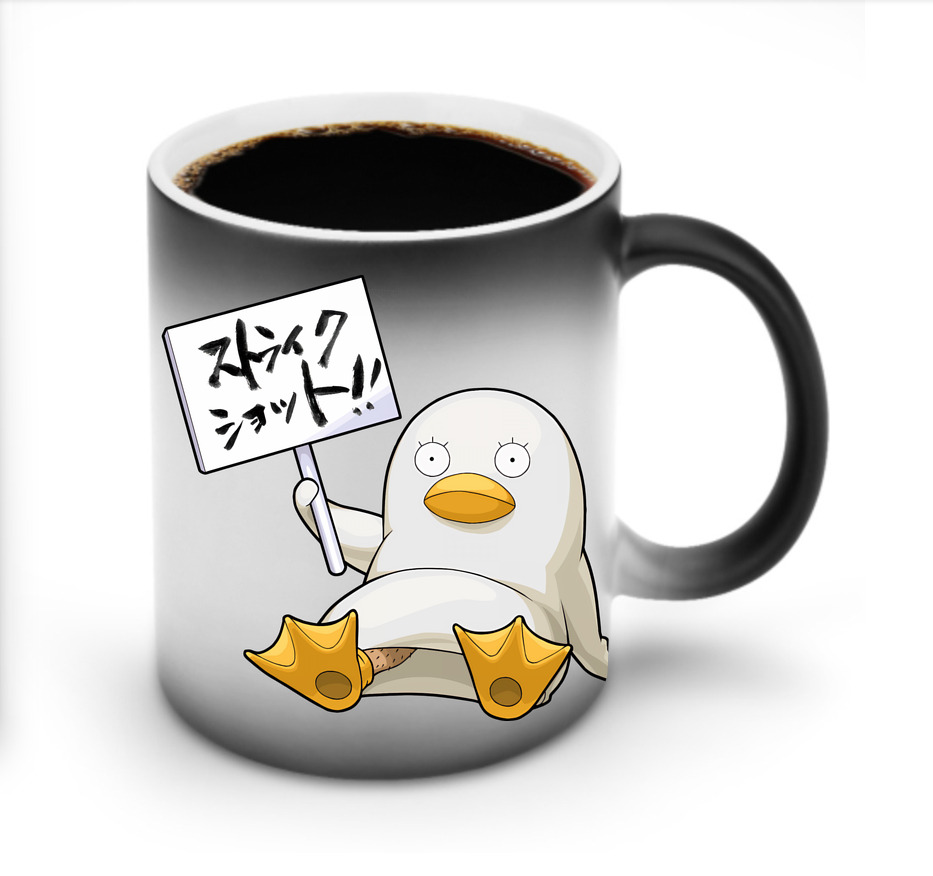 （画像用） ぎんたま 坂田銀時（さかたぎんとき） 神楽 志村新八（しむら しんぱち） GINTAMA Sakata Gintoki Kagura Shimura Shinpachi 温度変色マグカップ