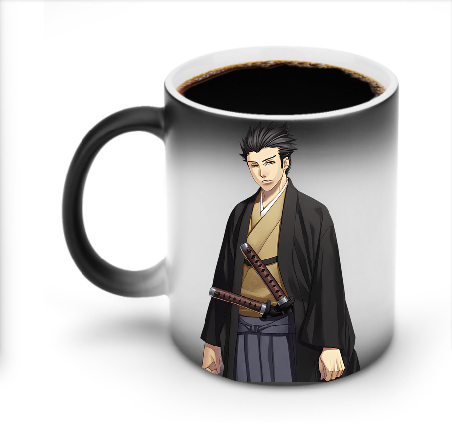 （画像用） ぎんたま 坂田銀時（さかたぎんとき） 神楽 志村新八（しむら しんぱち） GINTAMA Sakata Gintoki Kagura Shimura Shinpachi 温度変色マグカップ